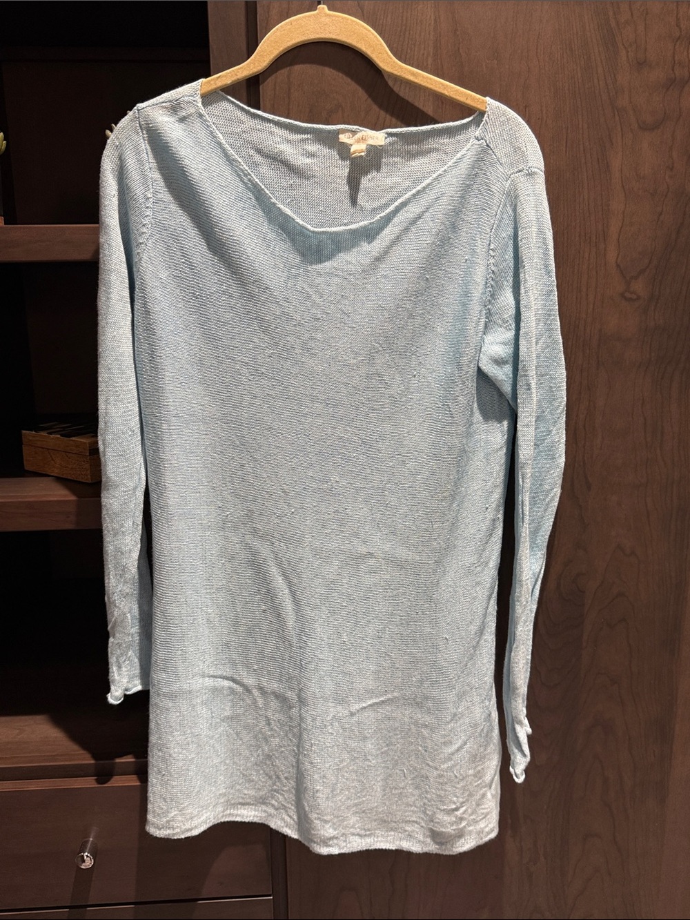 Eileen Fisher Pale Blue Knit Pullover